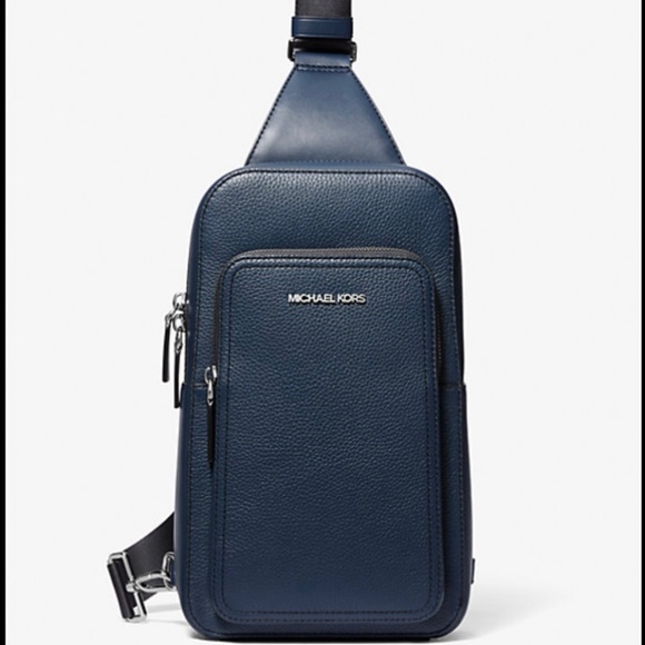 MICHAEL KORS  Cooper Slim Pebbled Leather Commuter Sling Pack - Picture 1 of 5